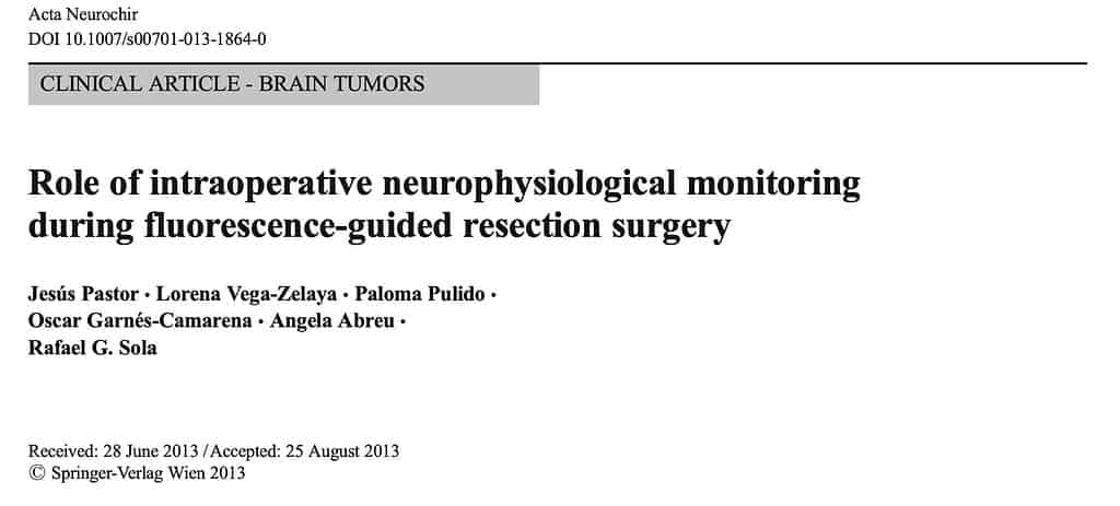 Role of intraoperative neurophysiological monitoring during ...