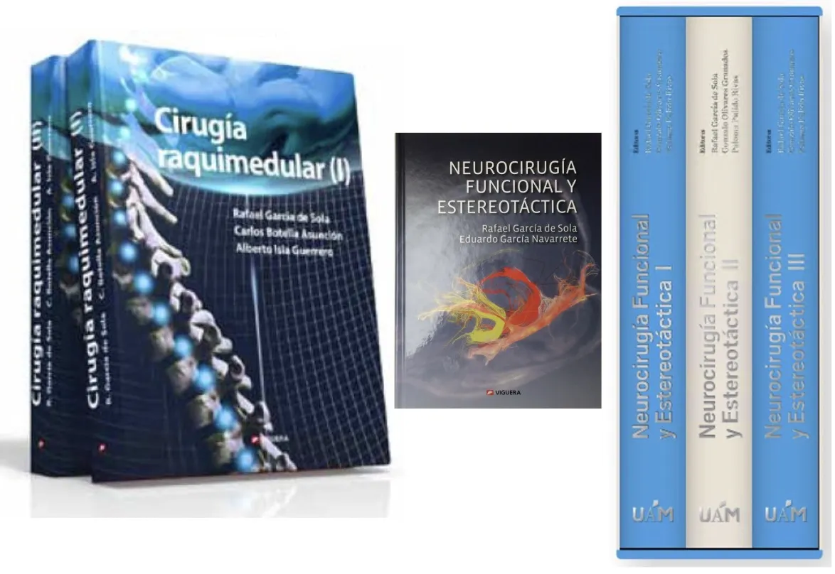 Figura 35.- Libros de referencia publicados-cirugía raquimedular- Neurocirugia funcional y esterotáctica 2014-2026.